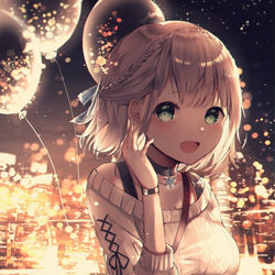 This is a pixiv picture whose title is 🌃.
