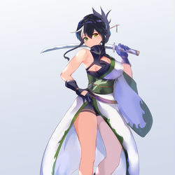 This is a pixiv picture whose title is 方向音痴の女侍.