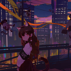 This is a pixiv picture whose title is 夜宵.