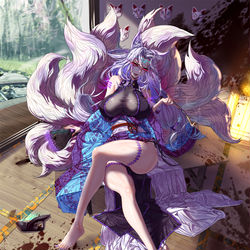 This is a pixiv picture whose title is 狐.