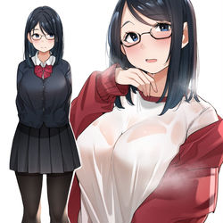 This is a pixiv picture whose title is 制服女の子.