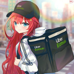 This is a pixiv picture whose title is お待たせしました！ウーバーイーツキです！.