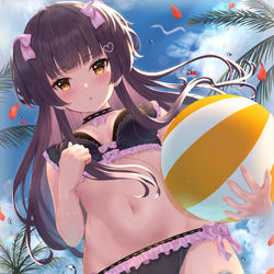 This is a pixiv picture whose title is 水着冬優子.