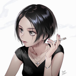 This is a pixiv picture whose title is 紫煙.