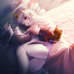 This is a pixiv picture whose title is 眠い….