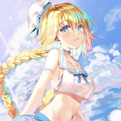 This is a pixiv picture whose title is 水兵の聖女.