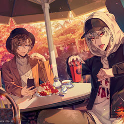 This is a pixiv picture whose title is 【お仕事】冬支度ボイスキービジュアル.