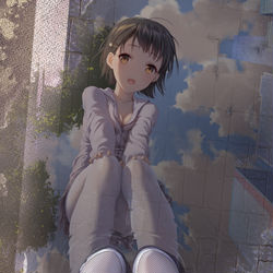 This is a pixiv picture whose title is 小織の日記　「いい汗をかいた」.