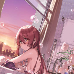 This is a pixiv picture whose title is 甜花ちゃんとお風呂！.