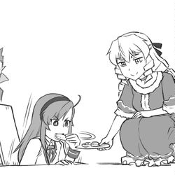 This is a pixiv picture whose title is 餌付け令嬢おじさん.