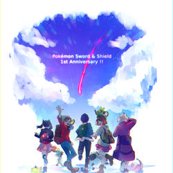This is a pixiv picture whose title is 剣盾一周年おめでｱｱｱｱｱｱｱｱｱｱｱｱｱｱｱｱｱｱｱｱｱｱｱｱ.