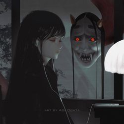 This is a pixiv picture whose title is The visit.
