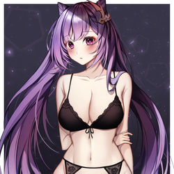 This is a pixiv picture whose title is 刻晴.