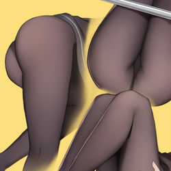 This is a pixiv picture whose title is Black stockings.