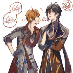 This is a pixiv picture whose title is 【鍾タル 】喧嘩.