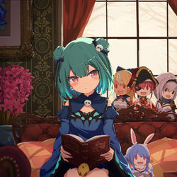 This is a pixiv picture whose title is 読書の秋.