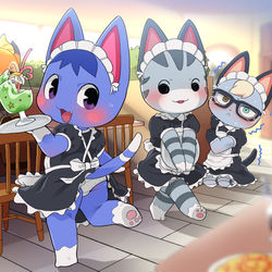 This is a pixiv picture whose title is ネコカフェ.