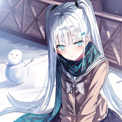 This is a pixiv picture whose title is 雪がきれいだね.