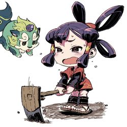 This is a pixiv picture whose title is もーこんなもんでええじゃろー？なサクナヒメ.