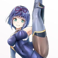 This is a pixiv picture whose title is 忍スーツでI字バランス.