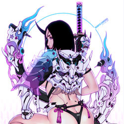 This is a pixiv picture whose title is Hannya Samurai.