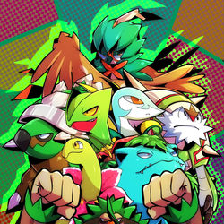 This is a pixiv picture whose title is ポケ絵まとめ.