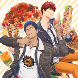 This is a pixiv picture whose title is 青火with秋の味覚.