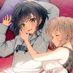 This is a pixiv picture whose title is ぐっ… また風邪うつるぞ….