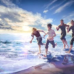 This is a pixiv picture whose title is On the Edge of the Water.