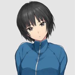 This is a pixiv picture whose title is 七咲「え　ジャージの下ですか？」.