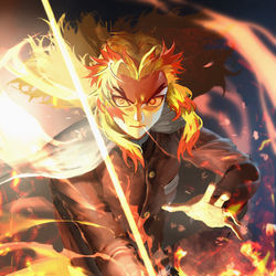 This is a pixiv picture whose title is 炎.