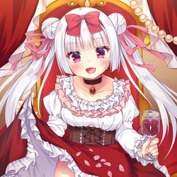 This is a pixiv picture whose title is 「もっと見たい…？」.