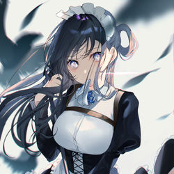 This is a pixiv picture whose title is カラスの女.