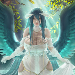 This is a pixiv picture whose title is Overlord Albedo 雅儿贝德.