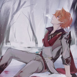 This is a pixiv picture whose title is 鮮血.