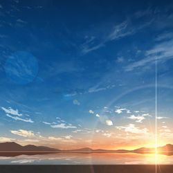 This is a pixiv picture whose title is 日の入り.