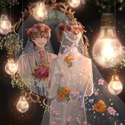 This is a pixiv picture whose title is 花婿.