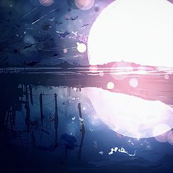 This is a pixiv picture whose title is 儚い夜に月は満ちる.
