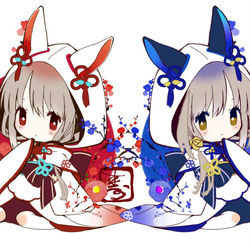 This is a pixiv picture whose title is 双子うさぎ.