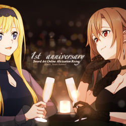 This is a pixiv picture whose title is 祝アリブレ1周年.