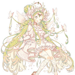This is a pixiv picture whose title is 白花の妖精.