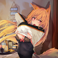 This is a pixiv picture whose title is 明日方舟兔女郎计划-很傻的狗.