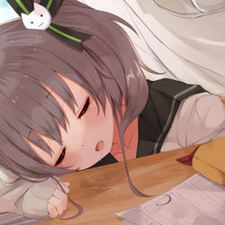 This is a pixiv picture whose title is ［skeb］制服まつりちゃん.