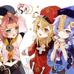 This is a pixiv picture whose title is 🐱💣🥥.