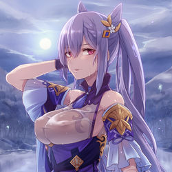 This is a pixiv picture whose title is 刻晴.