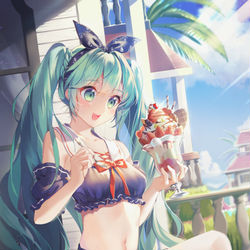 This is a pixiv picture whose title is ミク.