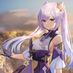 This is a pixiv picture whose title is 刻晴.