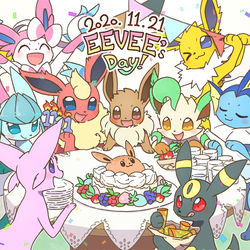 This is a pixiv picture whose title is 2020イーブイの日！.