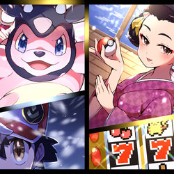 This is a pixiv picture whose title is ポケモン金銀21周年記念イラストまとめ.