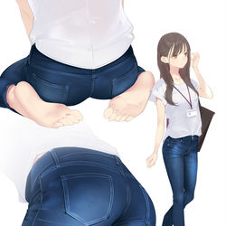 This is a pixiv picture whose title is 隣の部署の子.